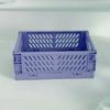 Pastel Plastic Folding Baskets Cute Colorful Organizing Crates for Desktop Drawer Shelf Storage Boxes