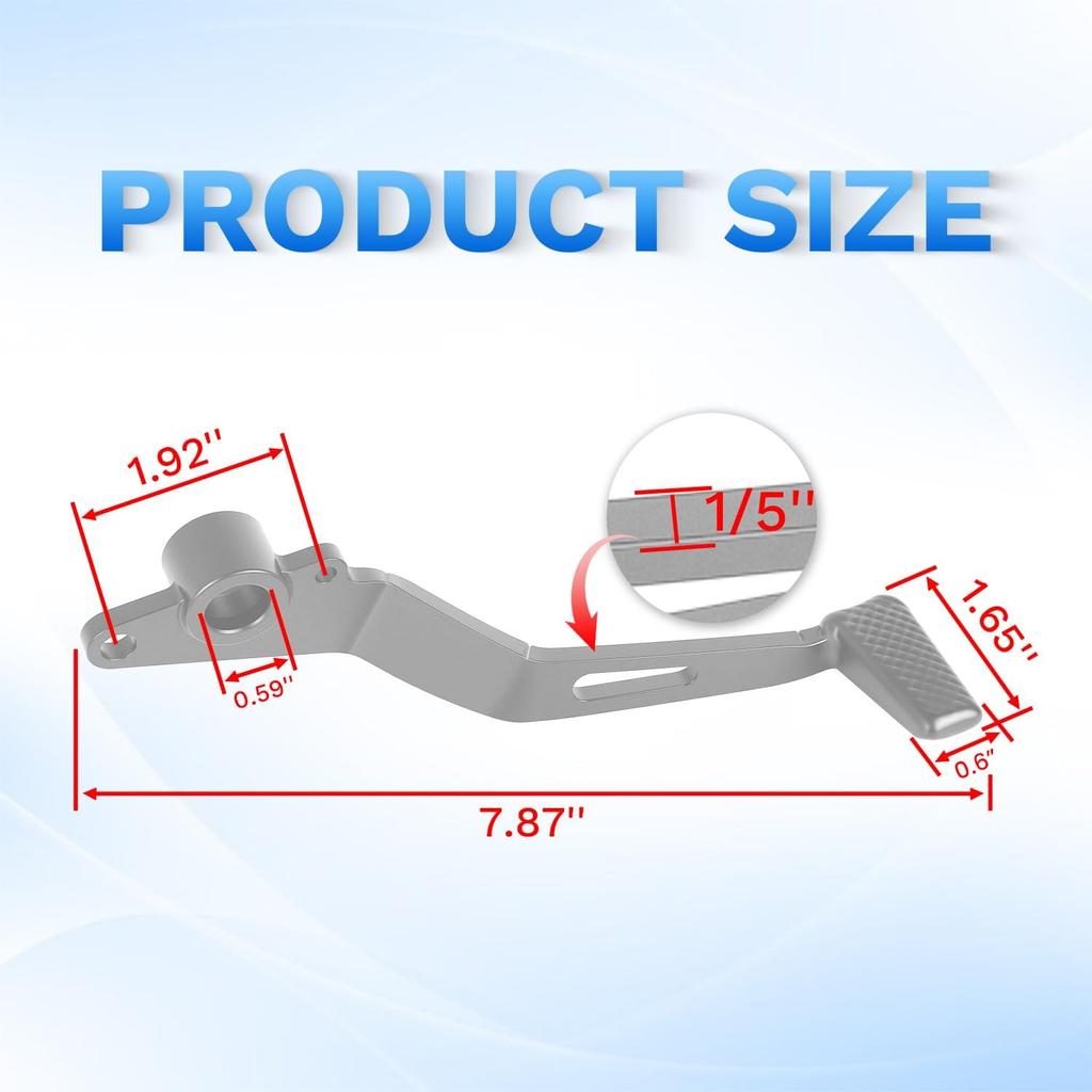 Rear Brake Lever for 2018-2025 Ninja 400, Ninja 500, Z400, Z500, Ninja e-1 ABS, Motorcycle Foot Pedal Accessories Replacement (Silver)