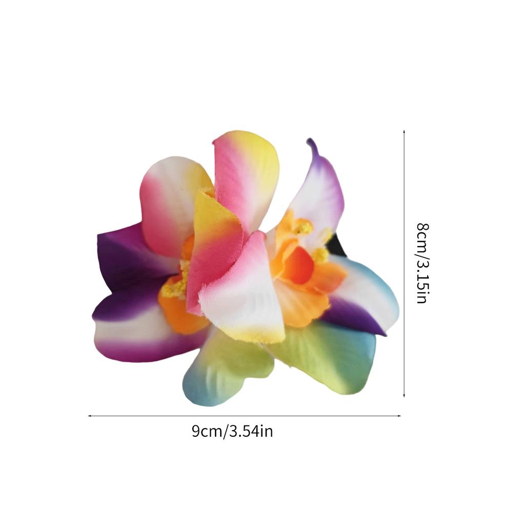 4Pcs Tropical Hibiscus Hair Clip Bohomian Floral Claw Clip for Women Girls Beach Party Accessories Practical Hairpin