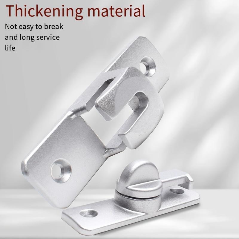 1pc Perforation-Free Door Buckle - Anti-Locking & Anti-Theft Heavy-Duty Aluminum Alloy & Stainless Steel Security Hardware, Sleek Metallic Finish