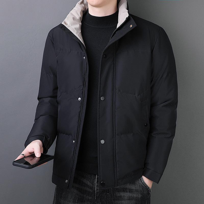 Men s Thickened Stand Collar Cotton Jacket - Casual, Warm, Trendy, Versatile Winter Coat M
