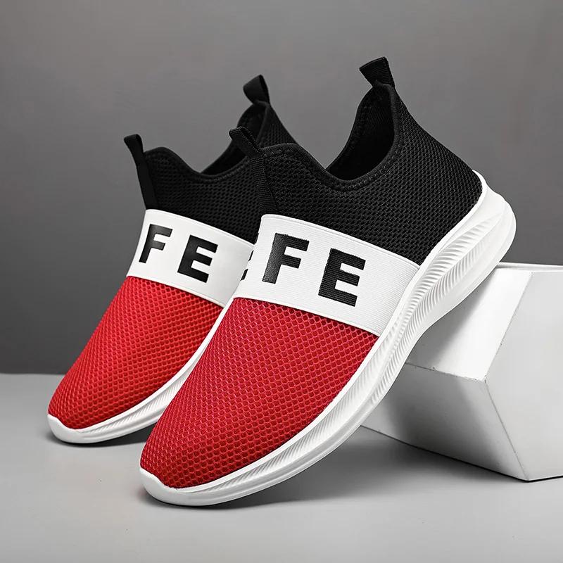Herr Andningsbara Mesh Sportskor Casual Promenad Sportskor Lätta Utomhus Vandring Löpning, Fitness Träningsskor Storlek