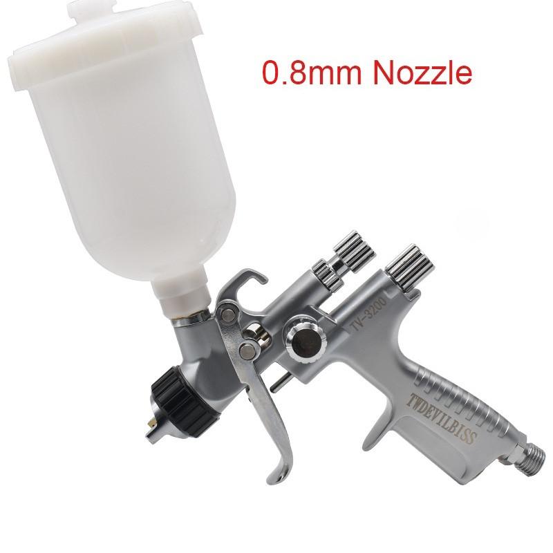 High Quality Spray Gun 0.8mm/1.0mm Nozzle Gravity Pneumatic Professional Sprayer 250cc Plastic Cup Car Painting Paint Airbrush