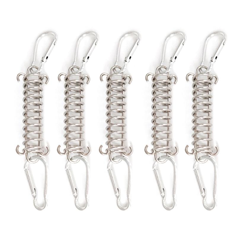 5lots Heavy Type Spring Buckles Awnings Rope Tensioner Outdoor for Tensioning Tarps and Securing Pet Leashes Outdoors