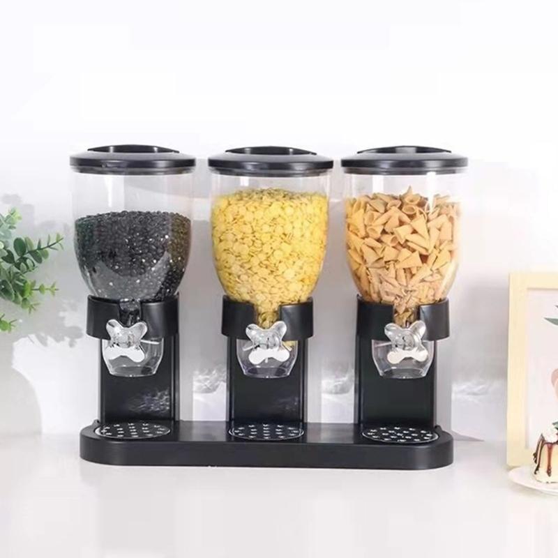 Sturdy Food Dispenser with Sealed Lids Designs for Dry Goods Storage Preservation