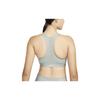 Nike Dri-FIT Swoosh Solid Zip Medium Support Sports Bra Women Underwear Smoke-Gray Jade DD1206-357