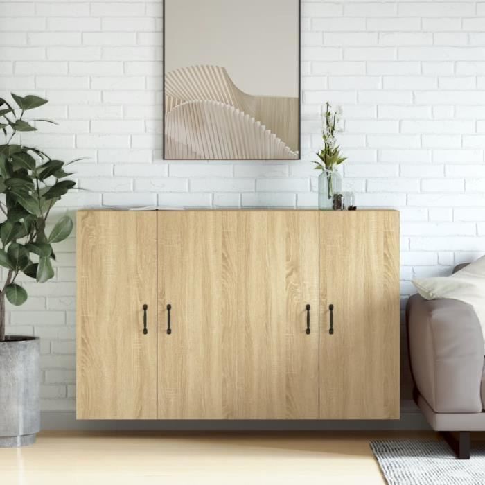 VidaXL Wall Cabinets 2 Pcs Sonoma Oak Engineered Wood 3197883