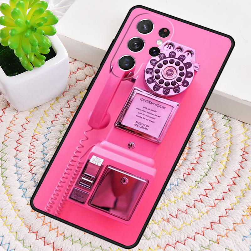 Retro Payphone Vintage TPU Phone Case For Samsung Galaxy Note 10 Pro S26 S25 S24 S23 S22 Ultra Plus S21 FE S20 Shockproof Cover