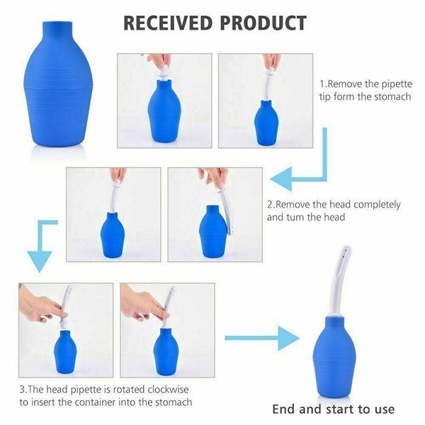 310ML tip bilă unisex dușă bulb anal vaginal irigare colonă Deluxe Rectal Cleaner