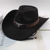 Western Cowboy Style Tibetan Fashion Top Hat Autumn/Winter New Collection Deer Skin Velvet Large Edge Riding Hat