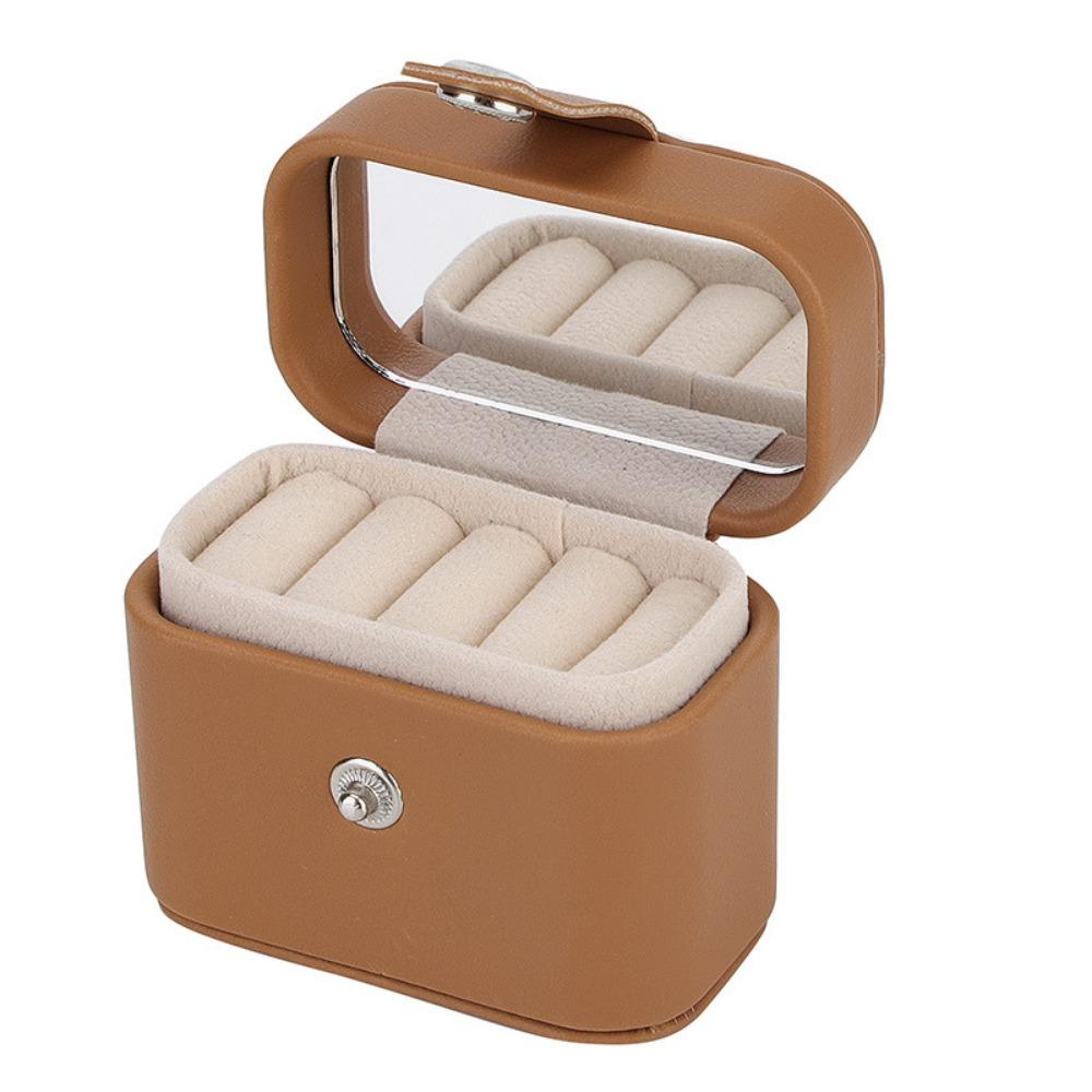 PU Leather Jewelry Storage Case Mini Earrings Storage Display Case  Women Rings