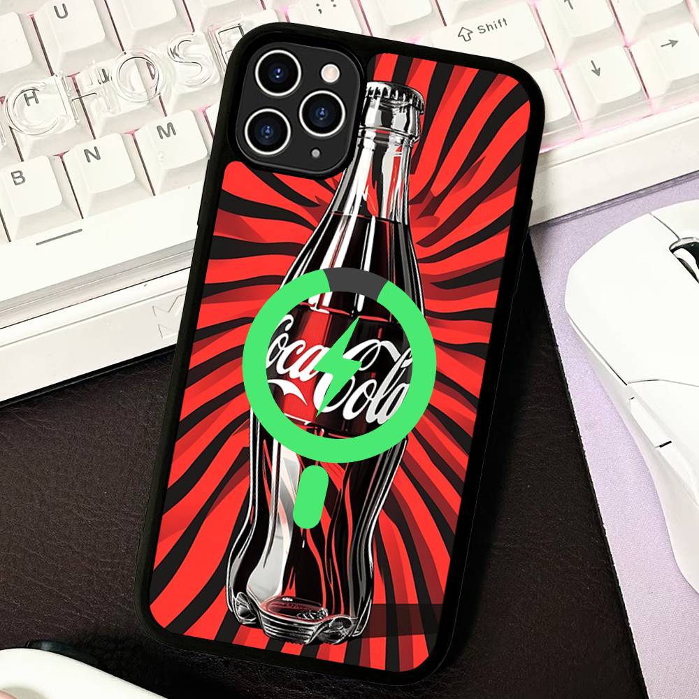 Hot C-Coca Drinks C-Cola For Magsafe Magnetic Wireless Phone Case For IPhone 17 Pro 16 15 14 Plus 13 12 11 Pro Max