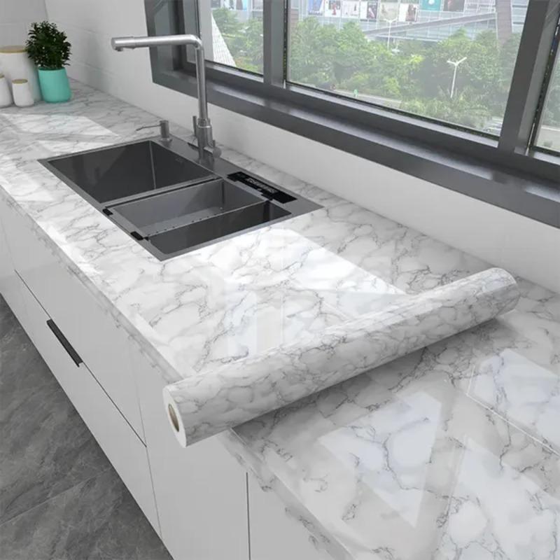 Marble PVC waterproof self-adhesive 0.55m self-adhesive wallpaper kitchen sticker