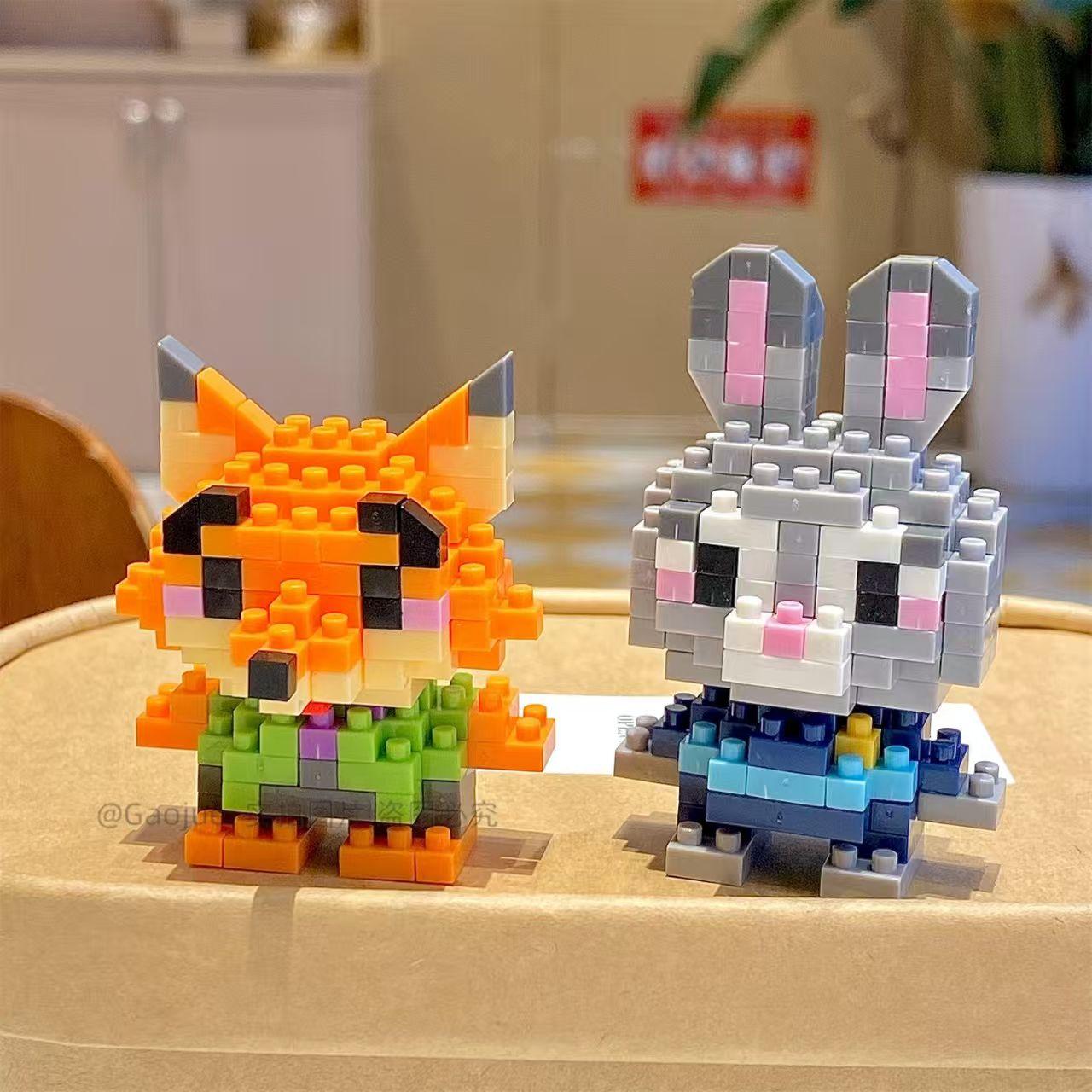 

Zootopia Cute Animated Character Assembly Miniature ABS Material Assembly DIY Building Blocks Assembly Dolls Children s Gifts