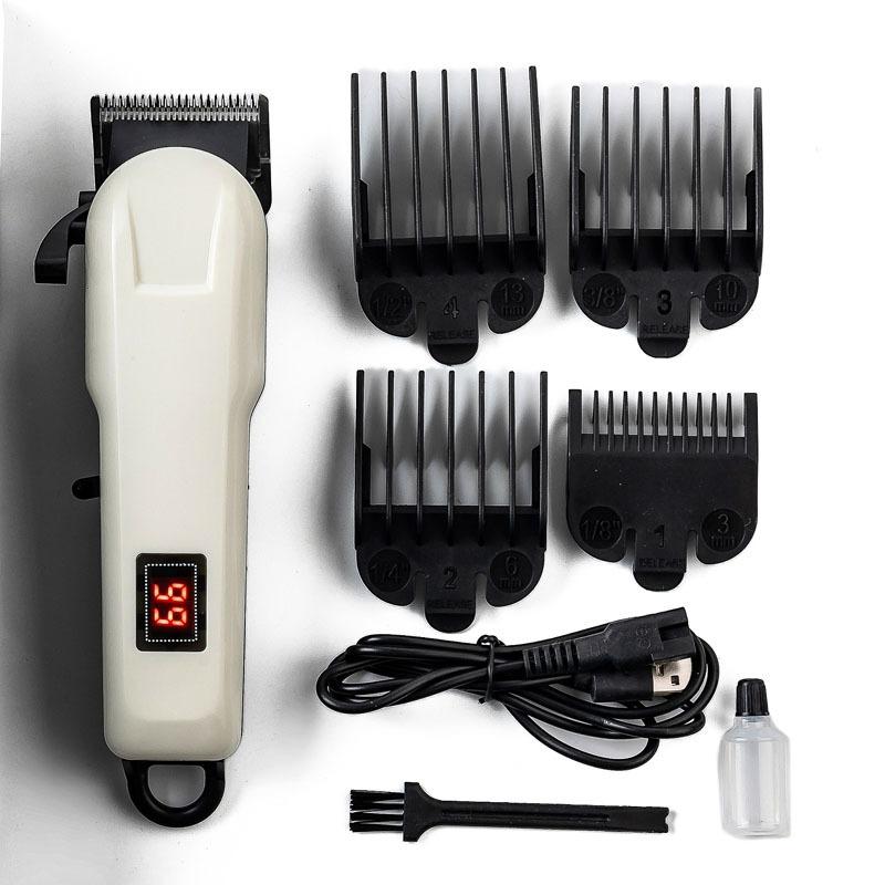 1PC new retro oil head electric push clipper bald head engraving gradual change LCD digital display rechargeable hair salon electric fader