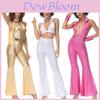 Halloween Hippie Costume For Women With Polyester Blend For Disco And 70s Party Fun