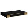 Schwebende Regale Set 4 Stück. Hochglanz Schwarz 40 x 23 x 3,8 cm MDF
