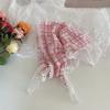 Multicolor Lace Hair Scarf French Pastoral Style Crochet Triangle Headscarf  Spring Outing