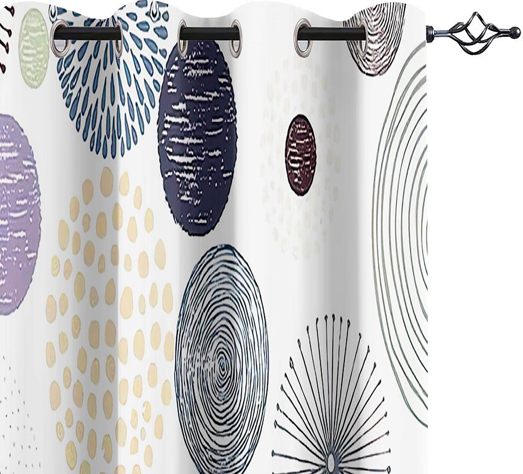 Fresh Series Curtain, Boys and Girls Gift, Bedroom and Living Room Home Decoration, Durable Machine Washable Curtain