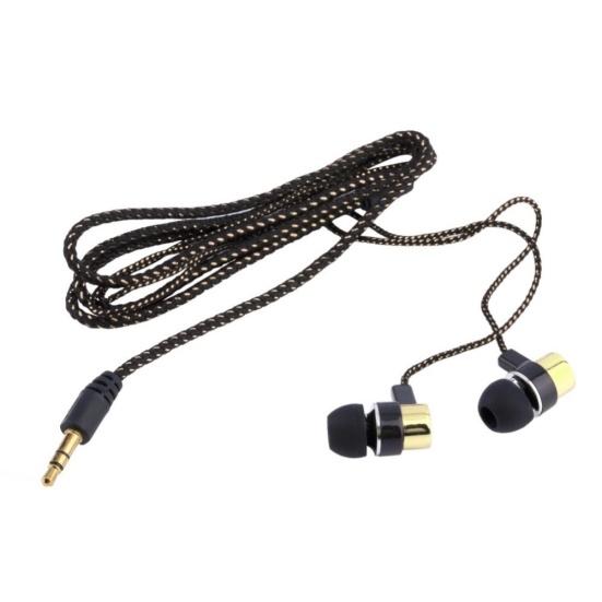3.5mm Universal Braided Wired In-ear Earphone Stereo Headphone for Phone Tablet