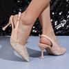 Fashion 2025 Summer Classics Women's Slingbacks High Heels Pointed Toe Thin Heels Buckle Strap Pumps for Fashion Dress Party Sandals