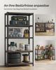 SONGMICS Shelving Unit, 50 x 100 x 200 cm, 875 kg Load Capacity (175 kg per Shelf), Industrial, Adjustable Storage Shelves, for Living Room, Kitchen