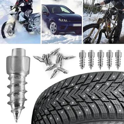 1- 50 piezas Coche Invierno Antideslizante Tornillos Clavos Herramientas Universal Auto Motocicleta Bicicleta Zapato Antideslizante Nieve Puntas Tachuelas Tornillos
