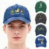 Men Baseball Hat Embroidered Pattern Adjustable Camping Cap Compact Wide Design Hat Outdoor Activity