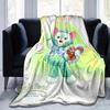 1pc, Gelatoni (1) Home Decor Flannel Blanket Perfect Gift for Bedroom, Living Room, Travel, Camping, Car