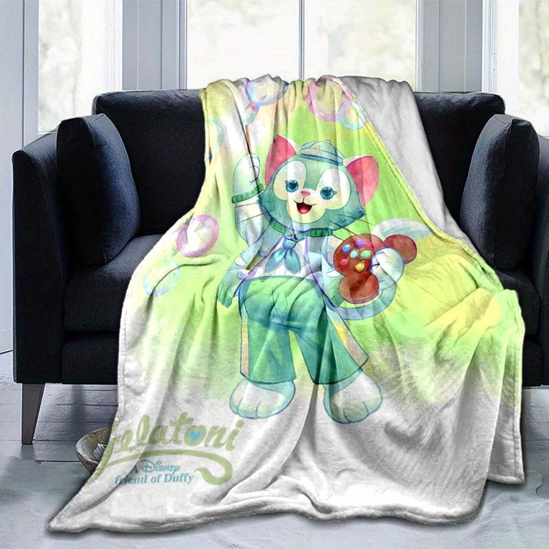1pc, Gelatoni (1) Home Decor Flannel Blanket Perfect Gift for Bedroom, Living Room, Travel, Camping, Car