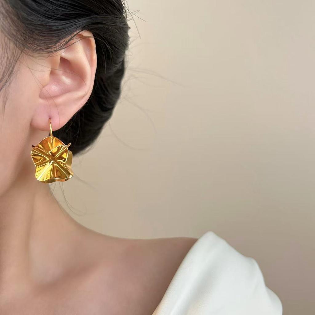 Nische Einfacher Korb Einzigartiges Design Temperament Mode Vielseitig Internet-Berühmtheit Leichter Luxus Temperament Ohrringe