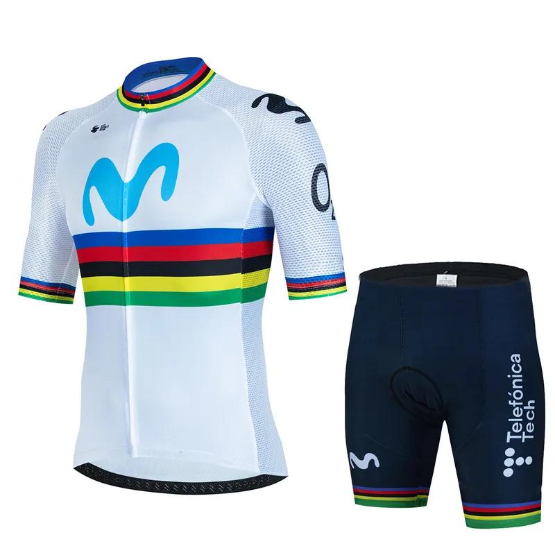 Movistar 2025 Cycling Jersey Set Summer Spain MTB Bike Clothes Uniform Maillot Ropa Ciclismo Men Bicycle Clothing Suit Hombre