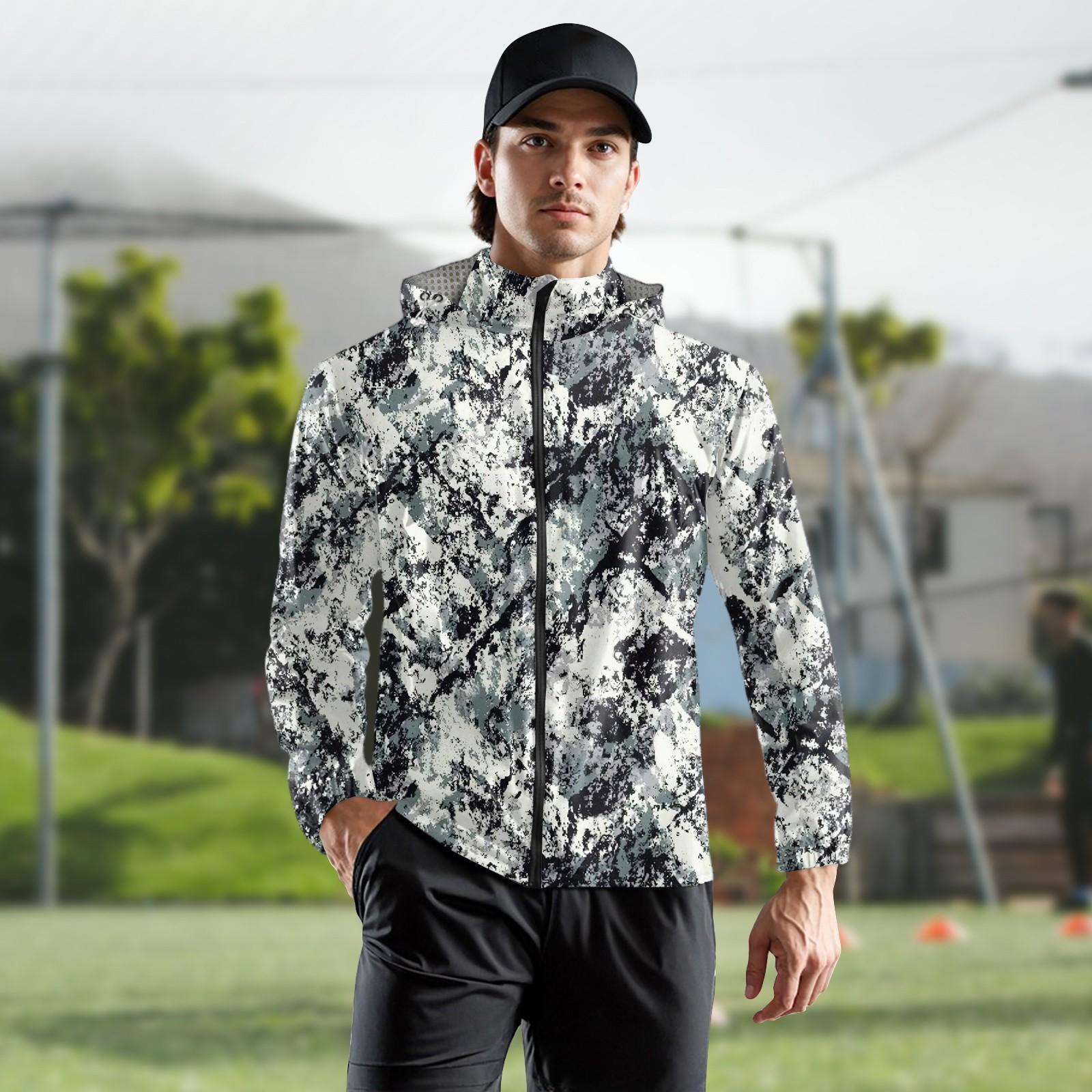 

Детская Взрослая Модная Толстовка с Капюшоном с Принтом Тренировочная Ветрозащитная Дождестойкая Солнцезащитная Спортивная Куртка для Бега Фитнеса Быстросохнущая Куртка XL