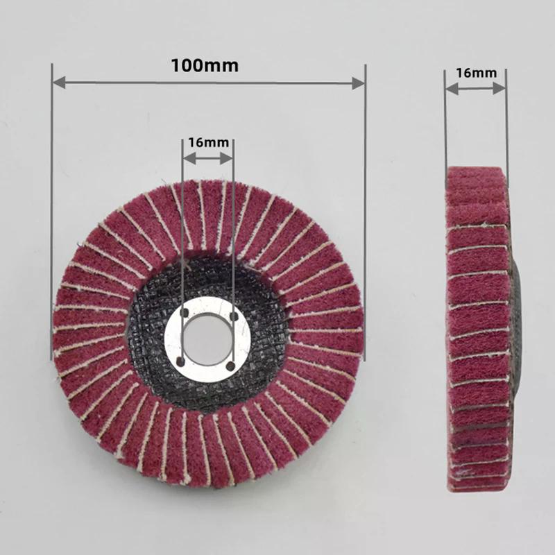 100/115/125mm Grinding Wheel For Angle Grinder Nylon Fiber Flap Polishing Wheel Disc 5 Inch Non-Woven Grinding Wheel Metal Wood