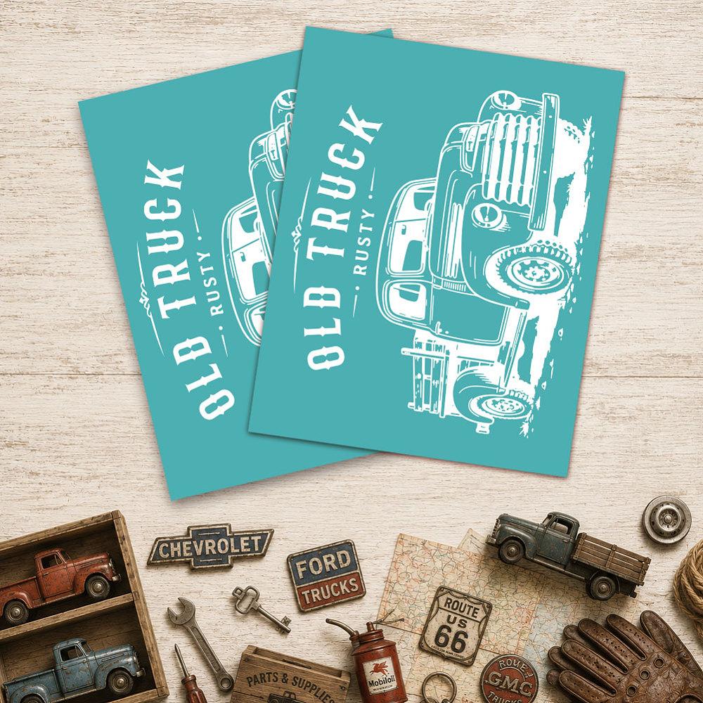 Self-Adhesive Silk Screen Printing Stencil for Painting on Wood DIY Decoration T-Shirt Fabric Truck 220x280mm