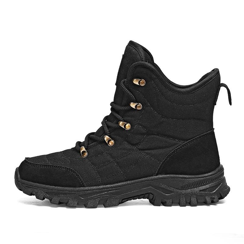 New hiking shoes men's anti-splashing snow boots sports outdoor shoes velvet men's hiking shoes men