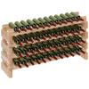 Bottle Rack For 48 Bottles 114x28x56.5cm Natural Wood