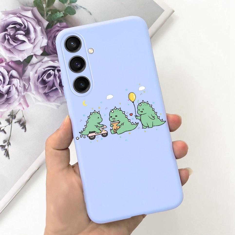 For Huawei Samsung Galaxy M15 F15 Back Cover Soft Matte Liquid Silicone Funda Samsung F15 Coque Astronaut Dinosaur Housing