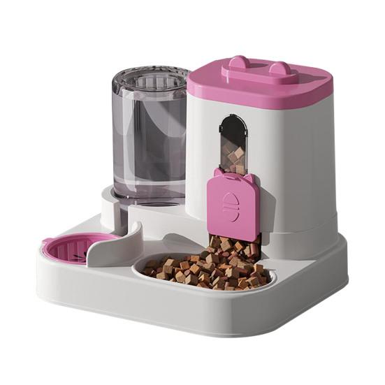 Automatic Pet Feeder Cat Feeder with Water Dispenser 2-in-1 Large Capacity Self Feeding Device for Small Medium Dog Puppy Kitten