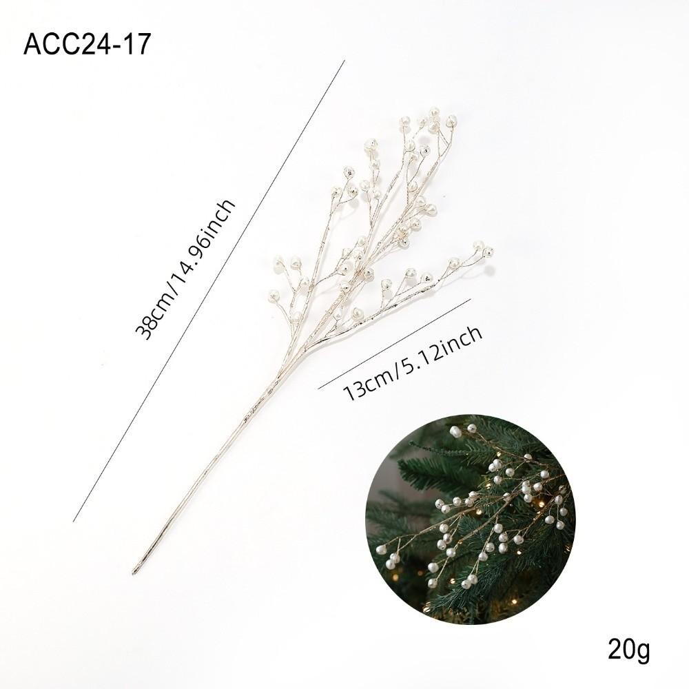 Transparente Perlen Kristall Knospenzweige Funkelnder Weihnachtsbaumschmuck Weihnachtsdekoration