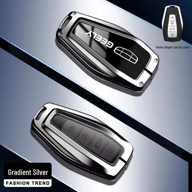 Metal Key Cover for Geely Emgrand, Binyue, Vision X6/X3, Binrui, Icon, Xingyue, GS, Boyue with Buckle