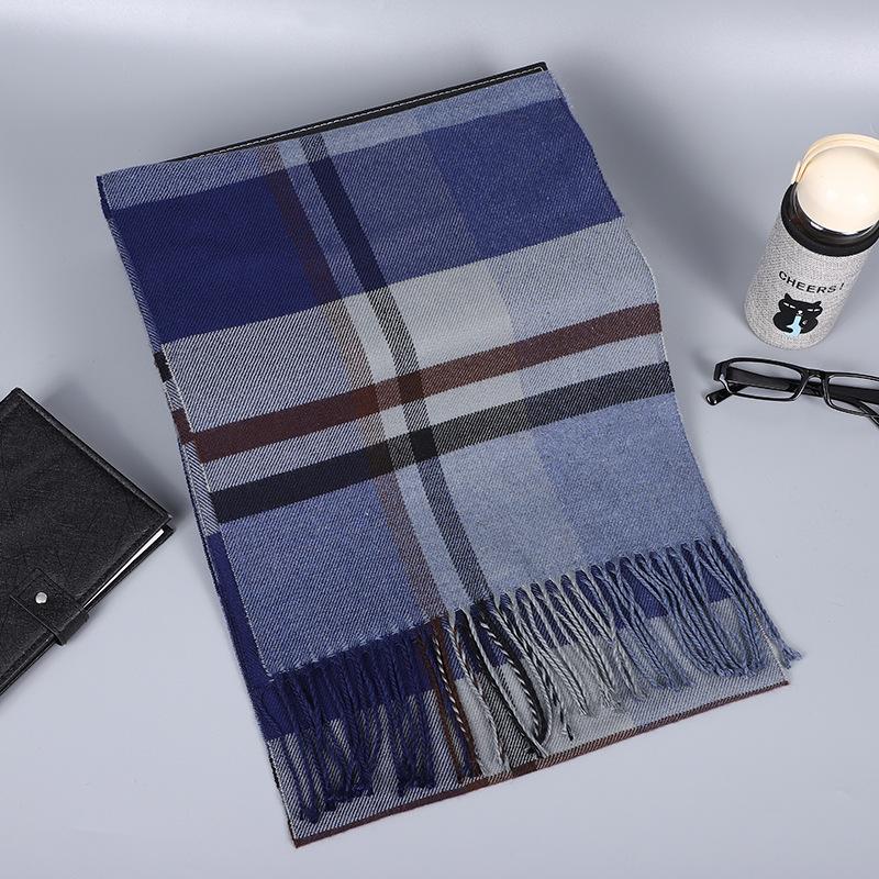 Men'S Scarves Are Versatile, Autumn And Winter Plaid Lengthened And Thickened Scarves, Couple Scarves, Warm Shawls For Women