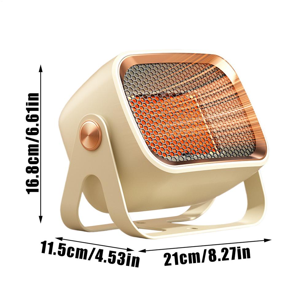 Desk Heater 1200W Ceramic With Tip-Over Overheat Protection Small Space Heater For Office Desktop For Home Bedroom Living Room