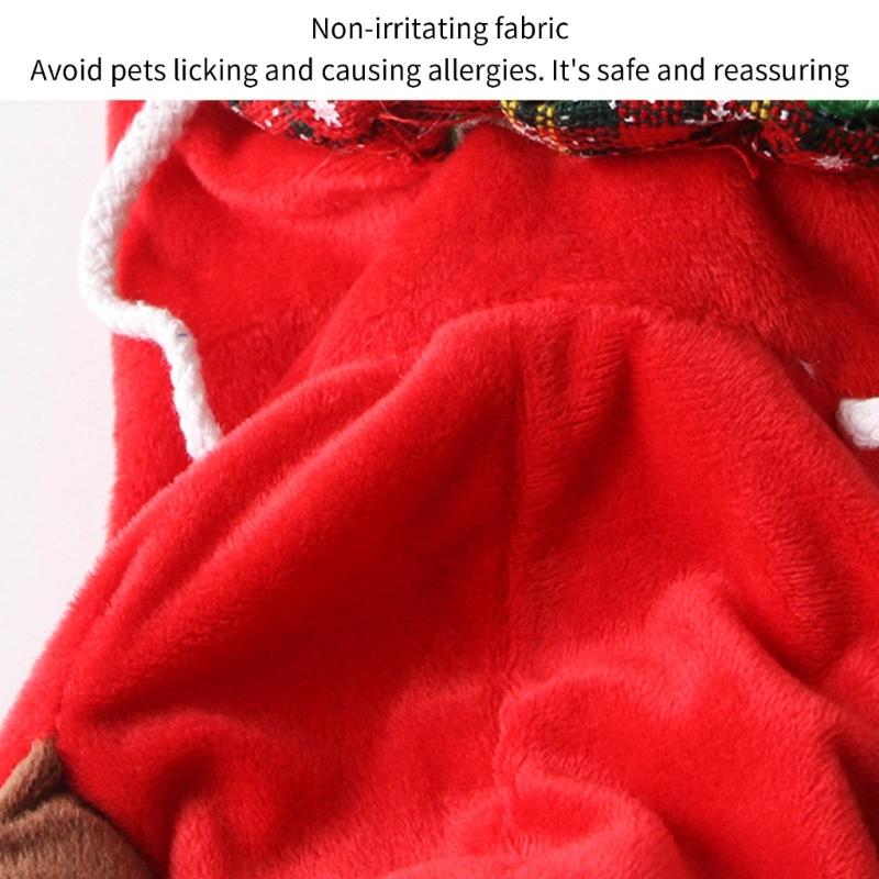 Dog Christmas Costume Snowman Horse Riding Theme Easy On and Off Design Festival Dressingup Outfit For Small Medium Dog