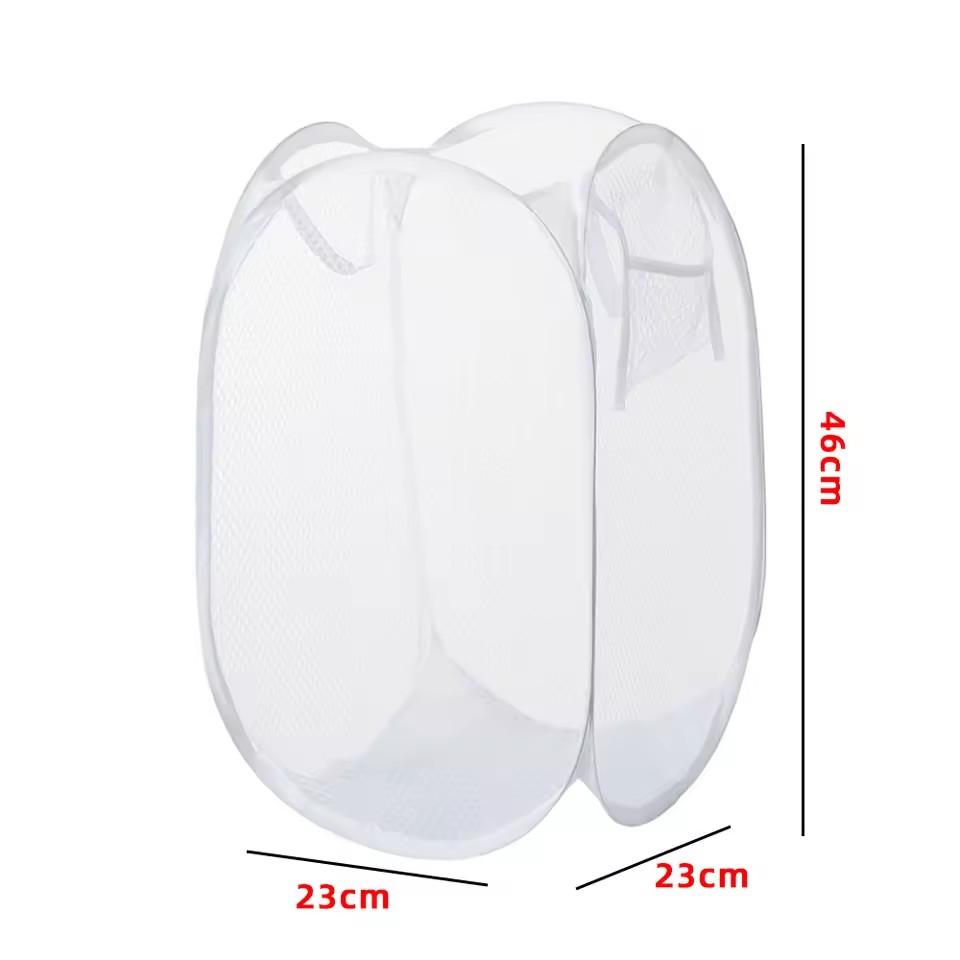 

1/3PCS Large Capacity Foldable Dirty Clothes Basket Ventilated Portable Laundry Organizer Storage Pouc for Bedroom And Bathroom 1PCS білий