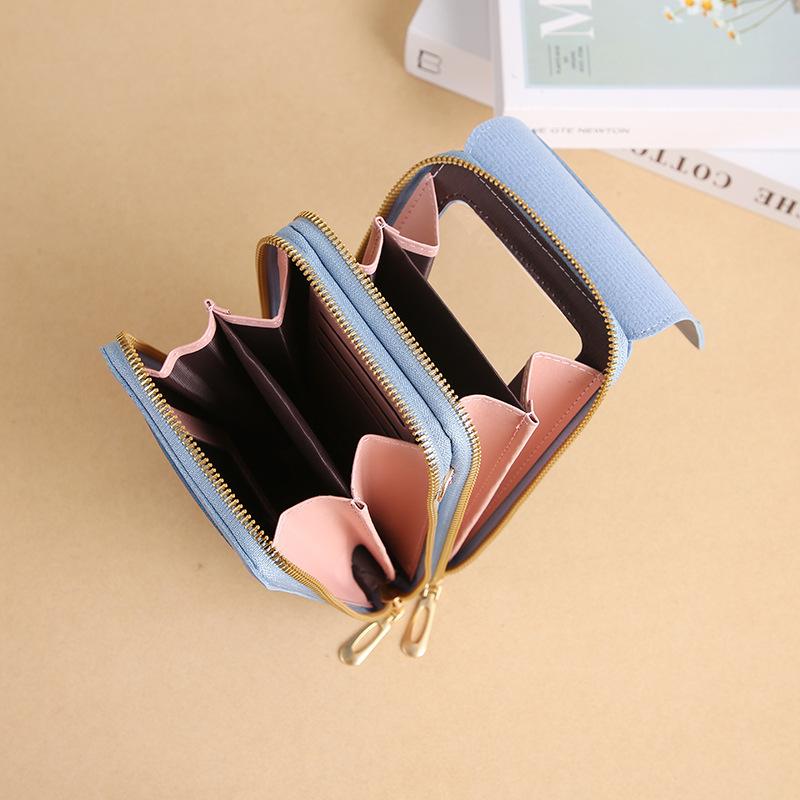 Touchable Screen Phone Bag for Women's Crossbody Small Bag, Multifunctional Key, Zero Wallet, Zipper, Vertical Style