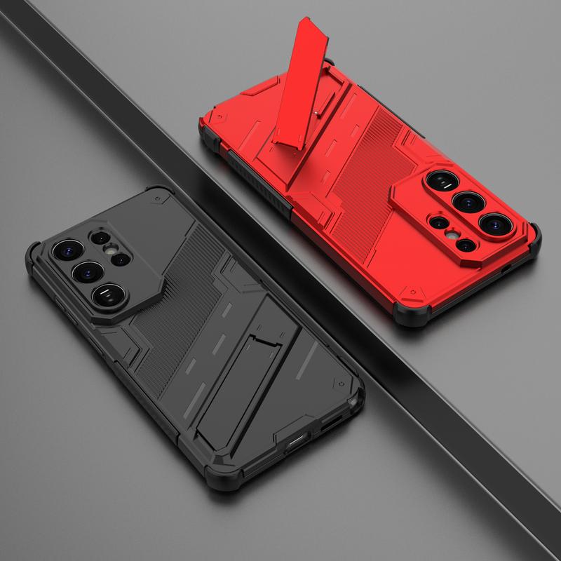 Shockproof Armor Stand Case For Samsung Galaxy S26 Ultra S25 Edge S24 Plus S23 FE A15 A25 A35 A54 A55 A16 A26 A36 A56 5G Hidden Phone Holder Cover