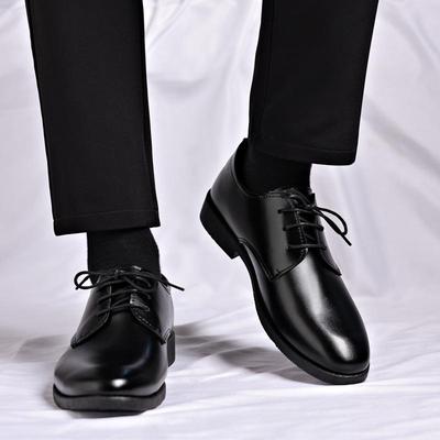 Men's Black Leather Wedding Shoes - Breathable, Soft Sole, British Style, Formal & Casual Wear