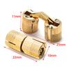 1/2 Piece 8-18mm Brass Hinge Hidden Cabinet Cylindrical Brass Hinge Installation Furniture Hardware Hidden Hinge for Cabinets