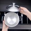 Bol à Salade en Acier Inoxydable 201 Pot à Faire Fondre et Bouillir Bol à Nouilles Instantanées Bol à Vin de Riz Coréen avec Poignée à Double Oreille Panier à Snacks